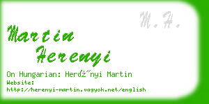 martin herenyi business card